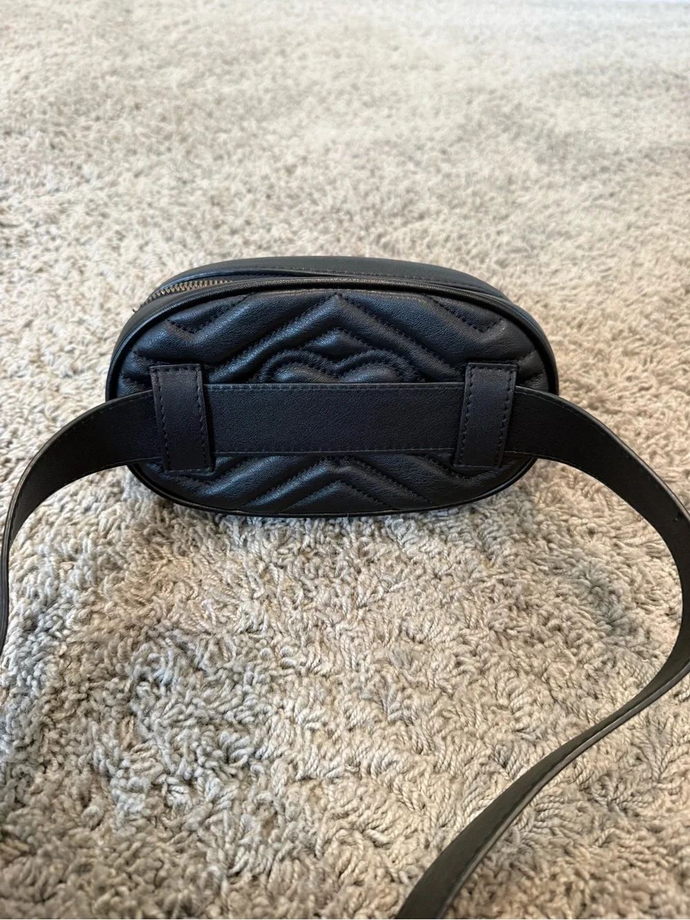 Gucci Marmont Black Quilted Leather Belt Bag
